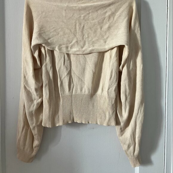Korean no brand cotton knitted tank and shrug small in cream color - Picture 11 of 11